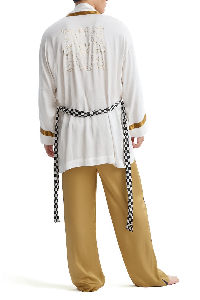 Swn  Love Silk Robe, Alternate, color, White