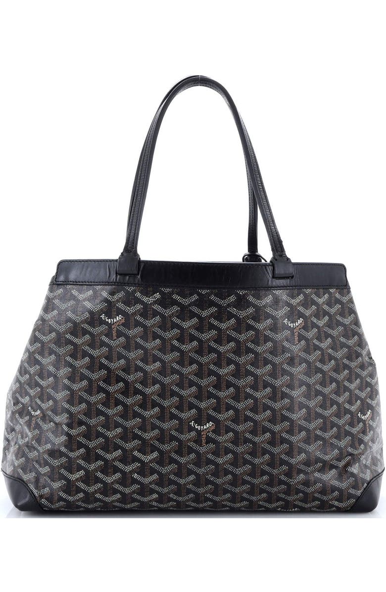 Pre-Owned Goyard Bellechasse Bag Coated Canvas PM, Alternate, color, Black