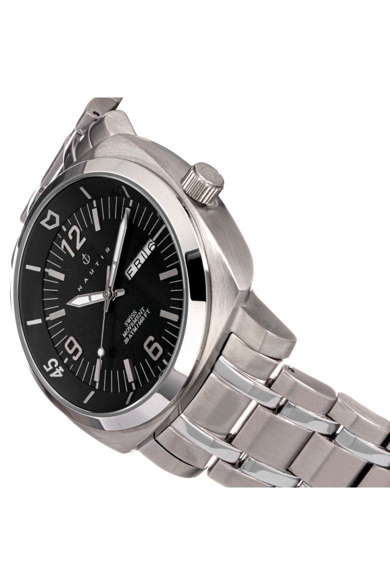 Stealth Bracelet Watch w/Day/Date, Alternate, color, Black