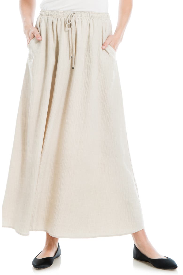 Textured Crop Maxi Skirt, Alternate, color, HEATHER OATMEAL