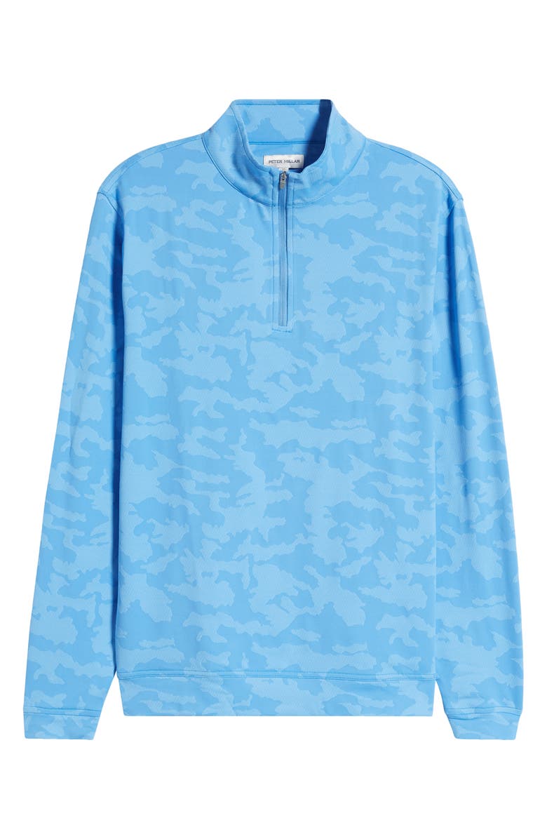 Peter Millar Perth Camo Performance Quarter Zip Pullover, Alternate, color, 