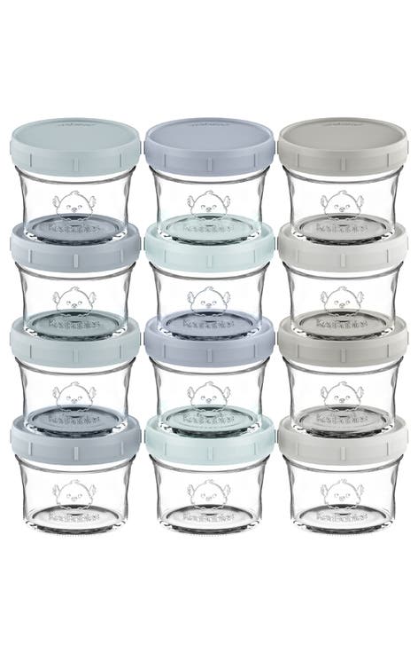 12-Pack Prep Jars Baby Food Storage Glass Containers