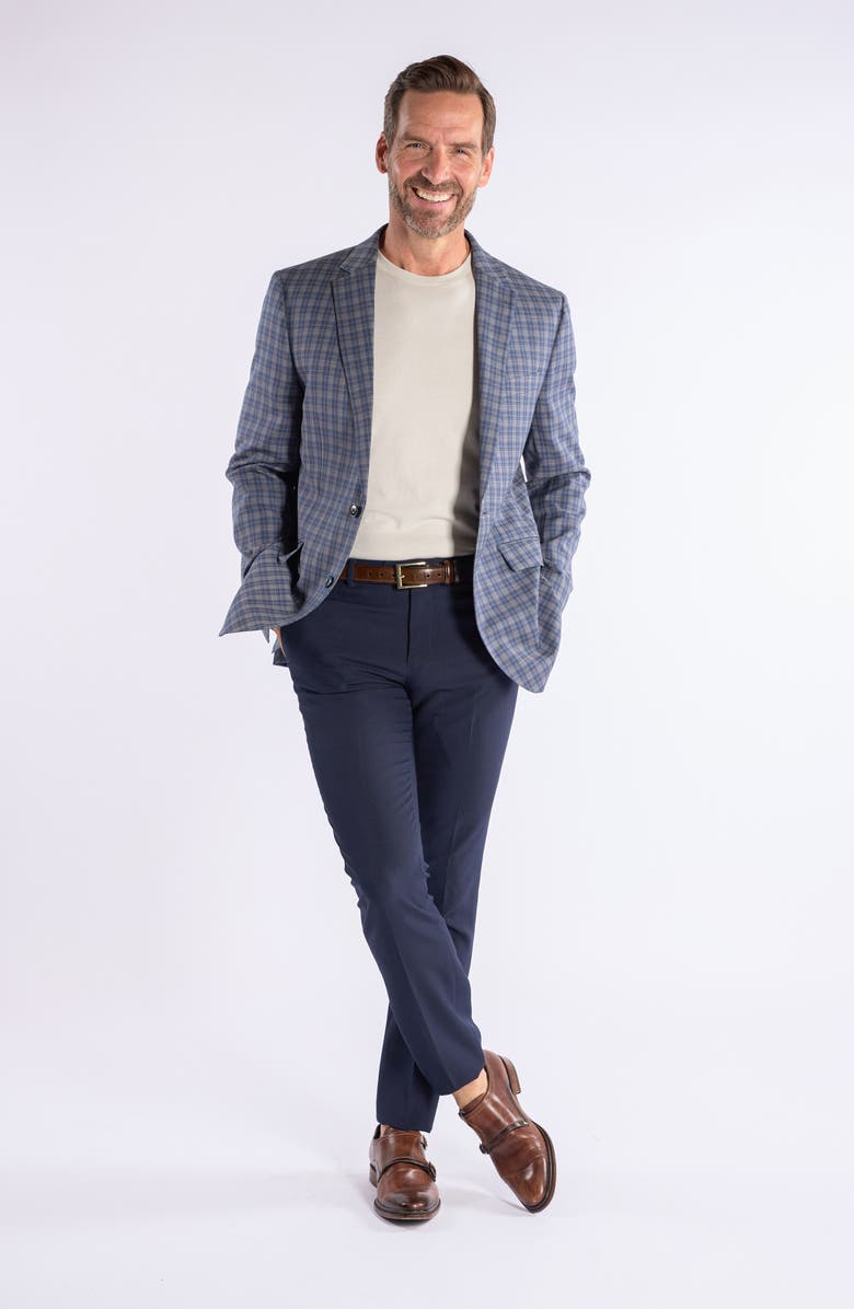 SAVILE ROW CO Plaid Sport Coat, Alternate, color, Grey