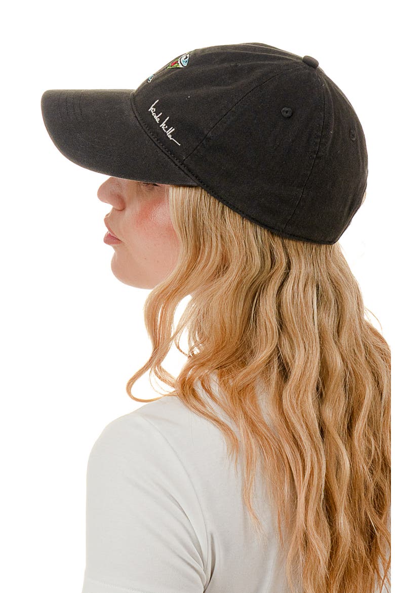 Martini Icon Baseball Cap, Alternate, color, BLACK