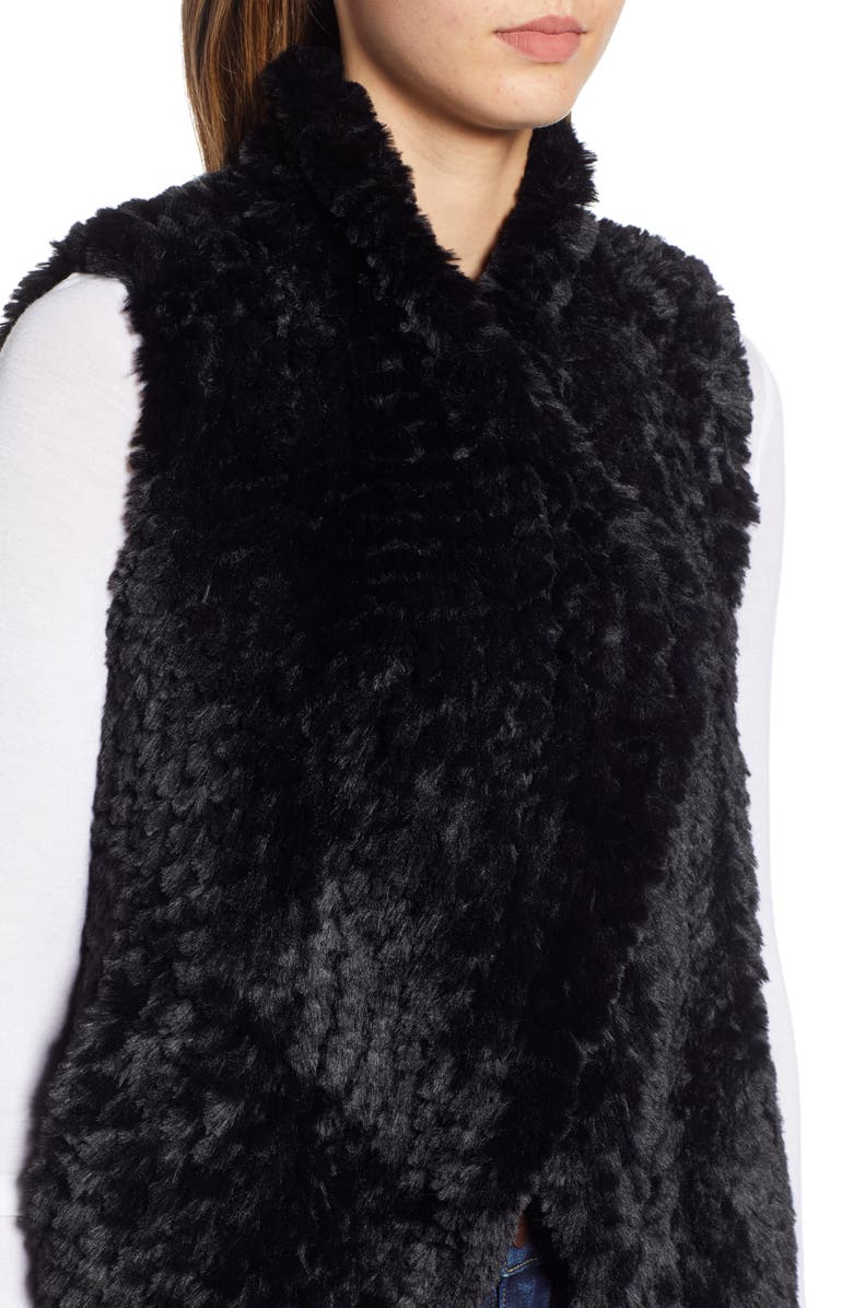 Love Token Faux Fur Vest, Alternate, color, 