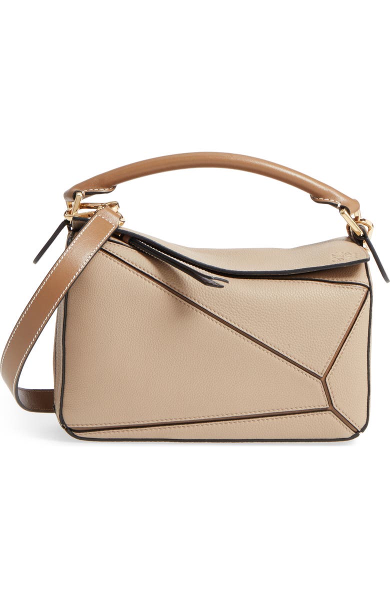 Loewe Small Puzzle Leather Bag, Main, color,