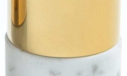 Anna New York Dual Marble Salt & Pepper Shakers In White And Gold