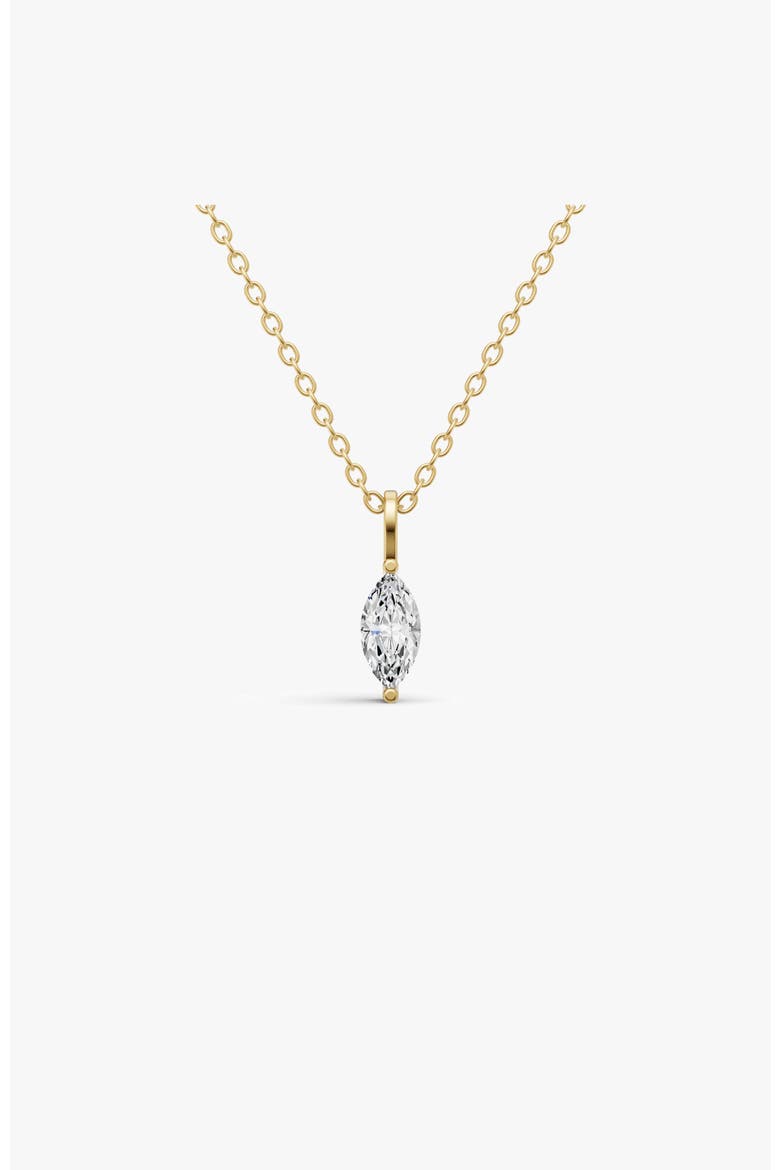 14K Gold 1 ct Lab Grown Round Marquise Shape Diamond Solitaire, Main, color, Yellow Gold