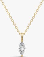 SEREIA OFFICIAL 14K Gold 1 ct Lab Grown Round Marquise Shape Diamond Solitaire