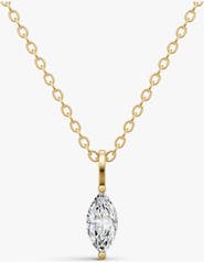 SEREIA OFFICIAL 14K Gold 1 ct Lab Grown Round Marquise Shape Diamond Solitaire