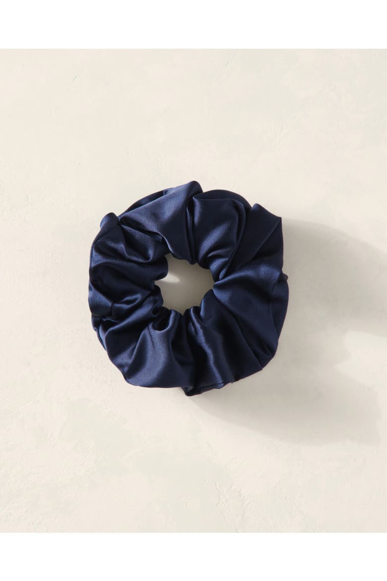 Washable Silk Scrunchie, Main, color, Navy