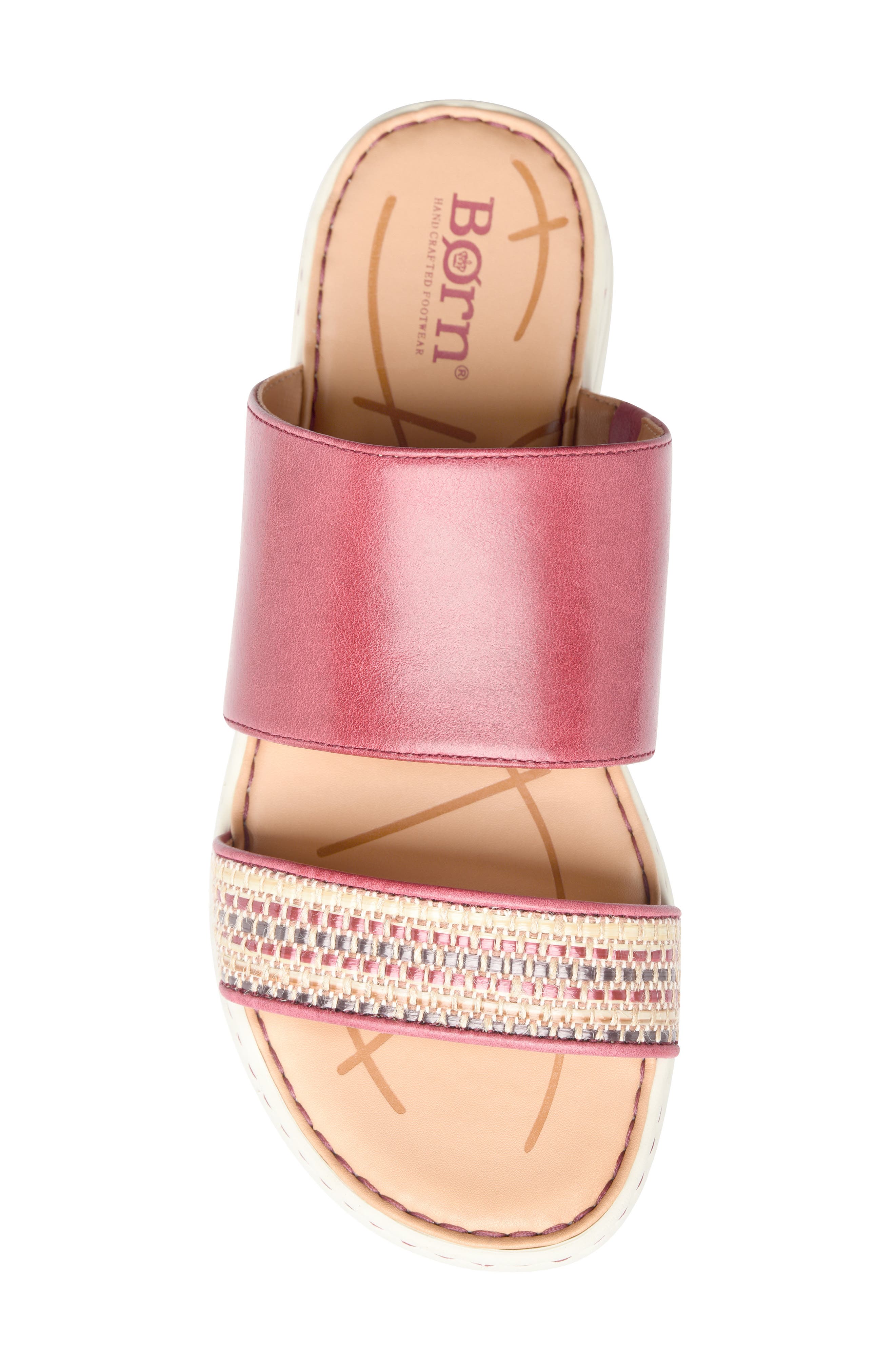 Shore Slide Sandal, Alternate, color, RED FABRIC COMBO