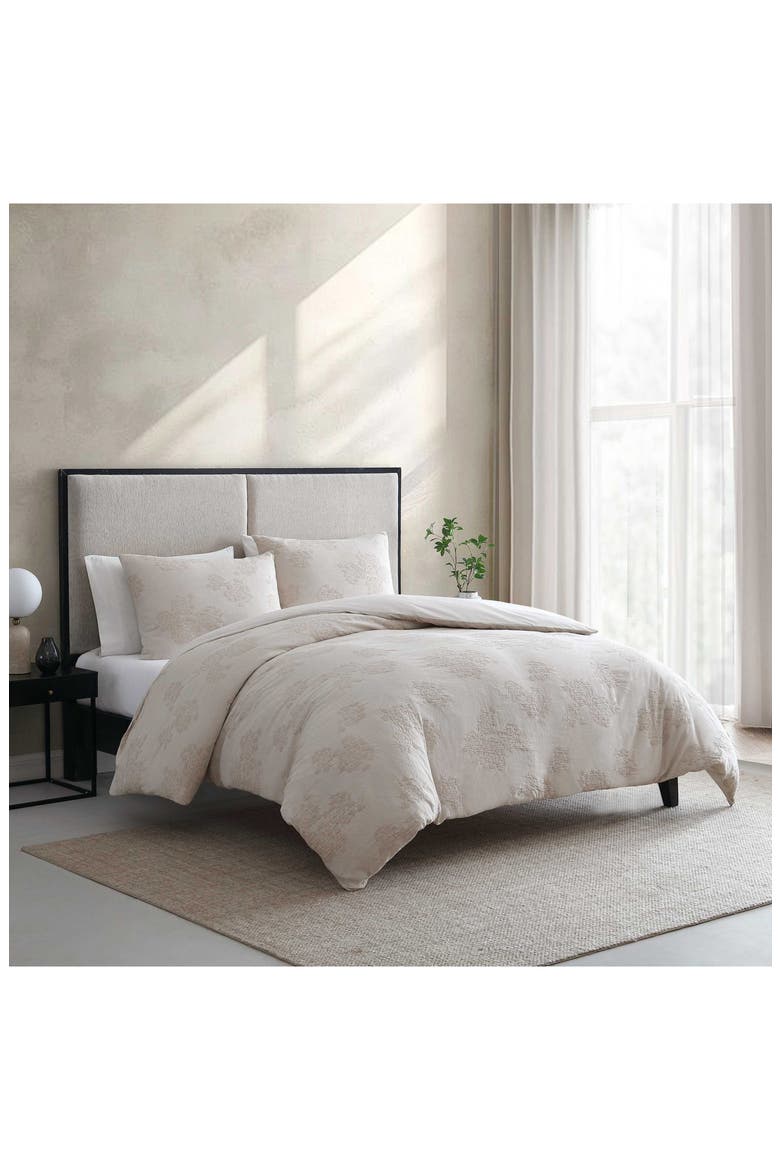Roses Cotton Duvet Set, Main, color, BEIGE