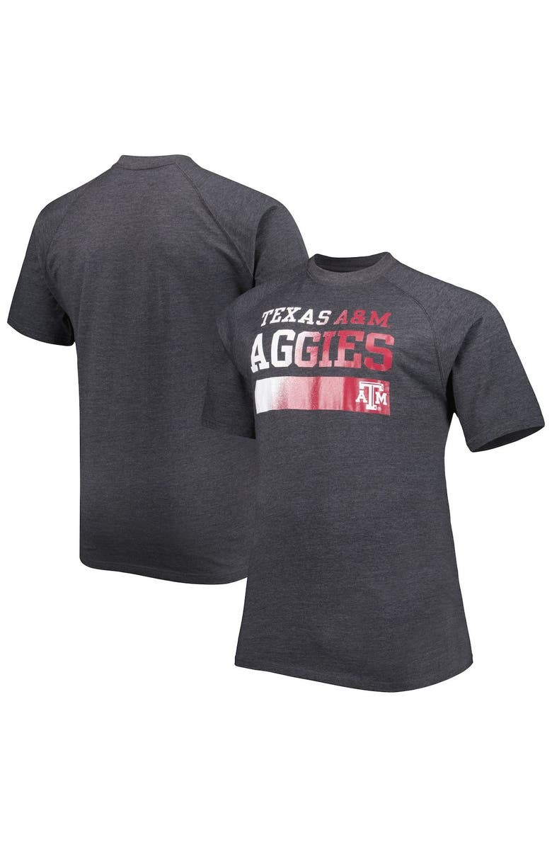 PROFILE Men's Charcoal Texas A&M Aggies Big & Tall Raglan T-Shirt, Main, color, Charcoal