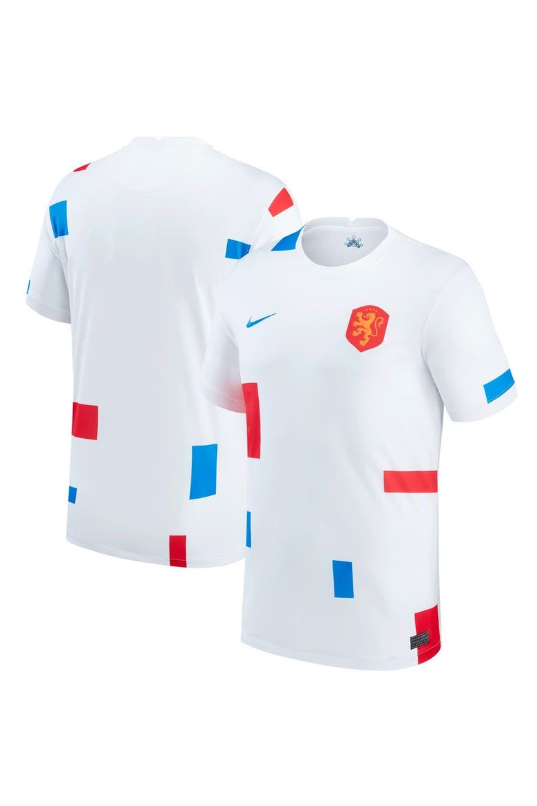Men's Nike White Netherlands Women's National Team 2022/23 Away Replica Blank Jersey, Main, color, White