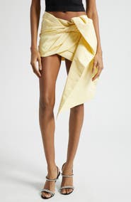 Area Taffeta Knot Miniskirt