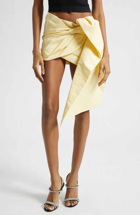 Taffeta Knot Miniskirt