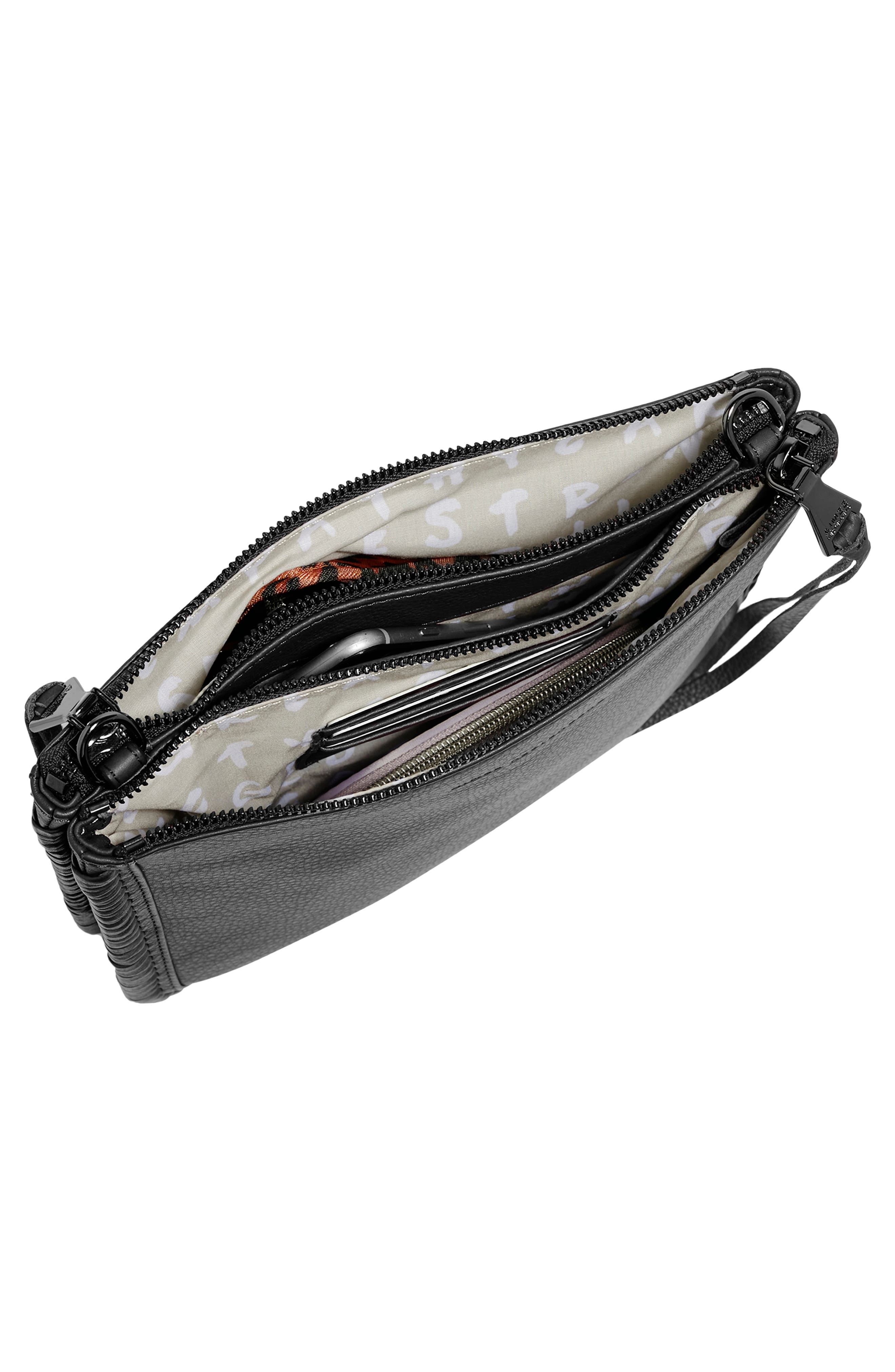 AIMEE Famous Double Zip Leather Crossbody Bag, Alternate, color, 