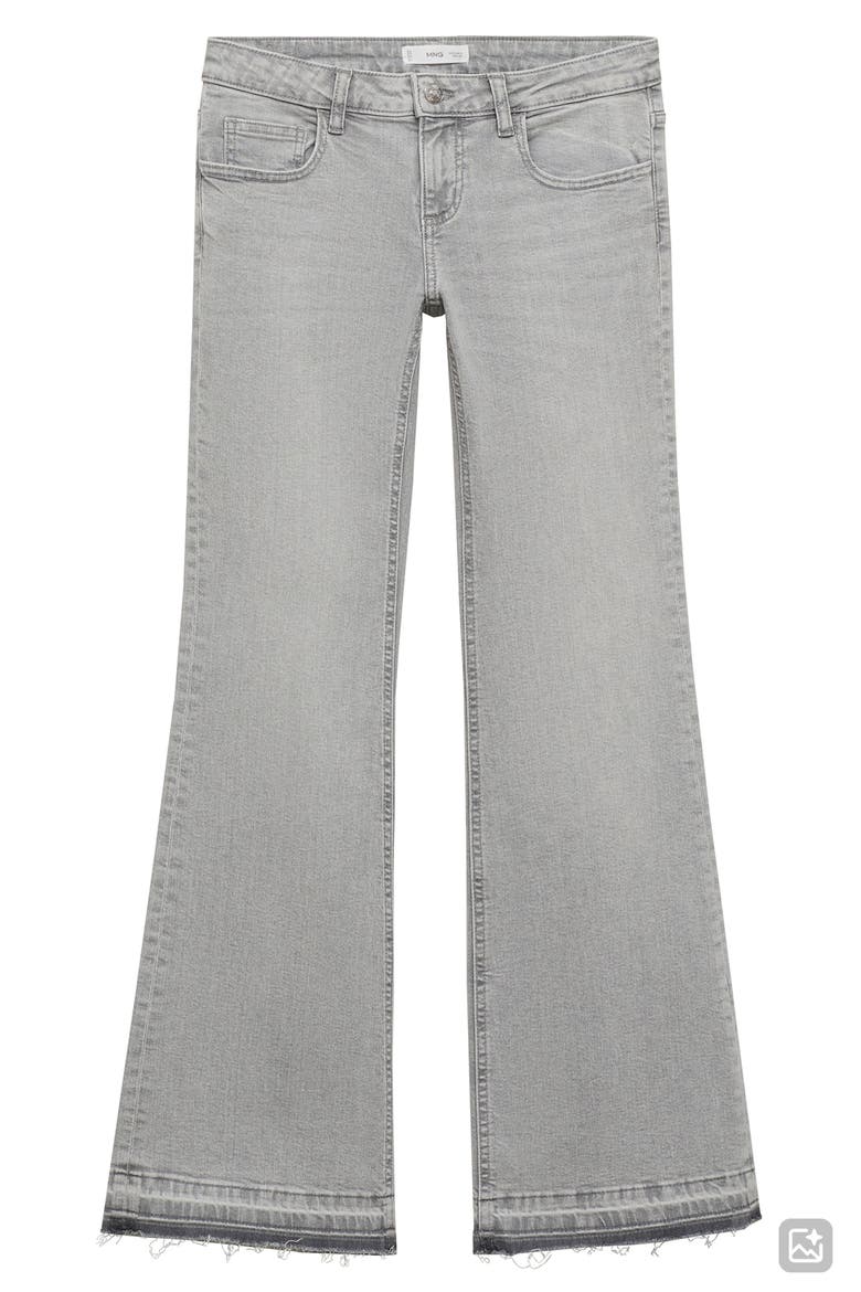Release Hem Low Rise Flare Jeans, Alternate, color, DENIM GREY