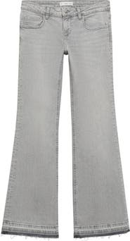 MANGO TEEN Release Hem Low Rise Flare Jeans