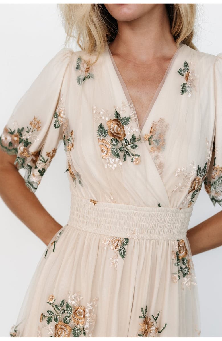 Baltic Born Cynthia Midi Dress, Alternate, color, Cream Floral