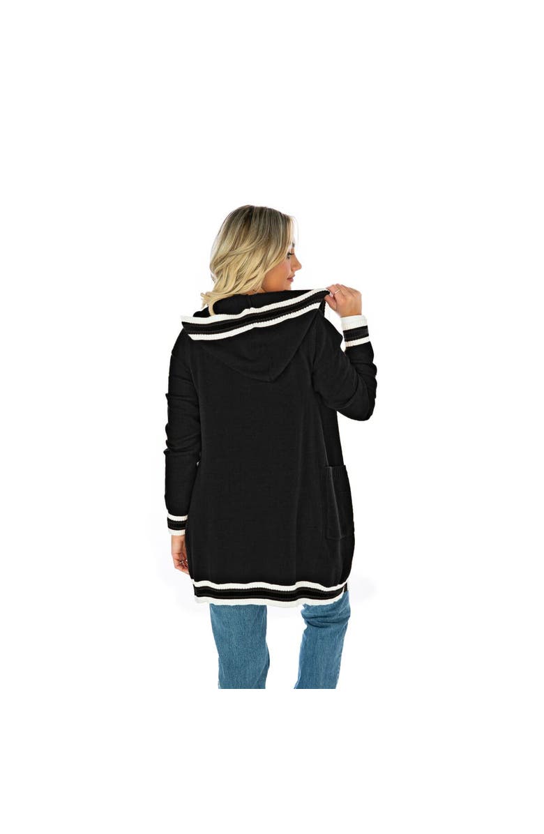 GAMEDAY COUTURE Women's Gameday Couture Black Colorado Buffaloes Tri-Blend Rounded Stripe Cardigan, Alternate, color, Black