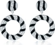 SUZY LEVIAN Pavé Cubic Zirconia & Enamel Drop Earrings