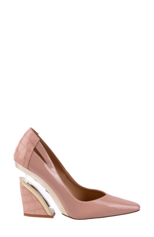 Ninety Union Viper Block Heel Pump In Blush