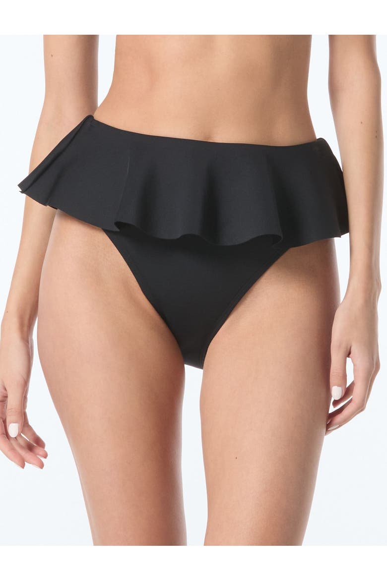 Scuba Knit Skirted Swim Bottom, Main, color, Black