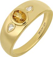 Bony Levy 18k Gold Citrine & Diamond Ring