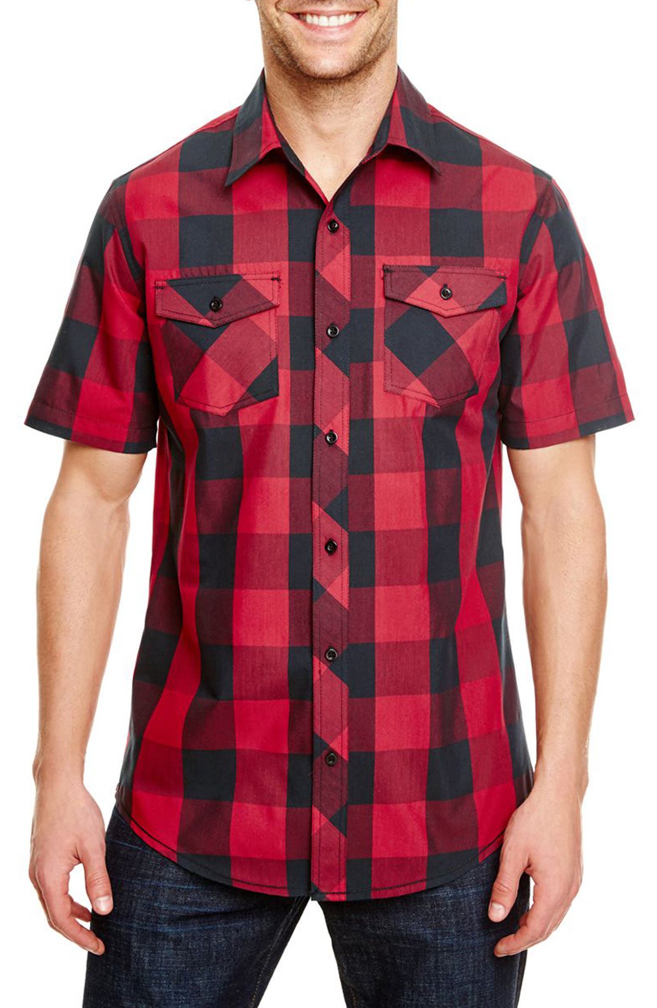 Short Sleeve Plaid Shirt - image 4