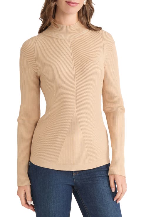 Rib Mock Neck Sweater