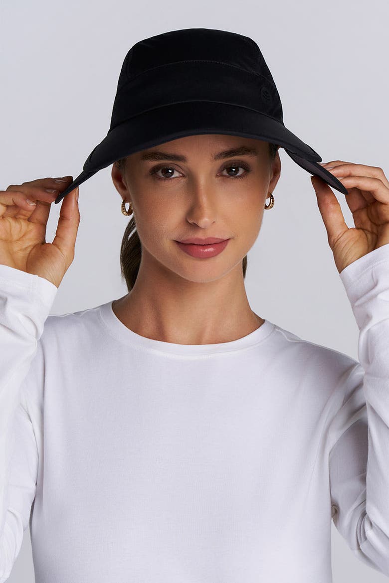 Women's Olivia Convertible Visor, UPF 50+ Sun Protection, Alternate, color, Black