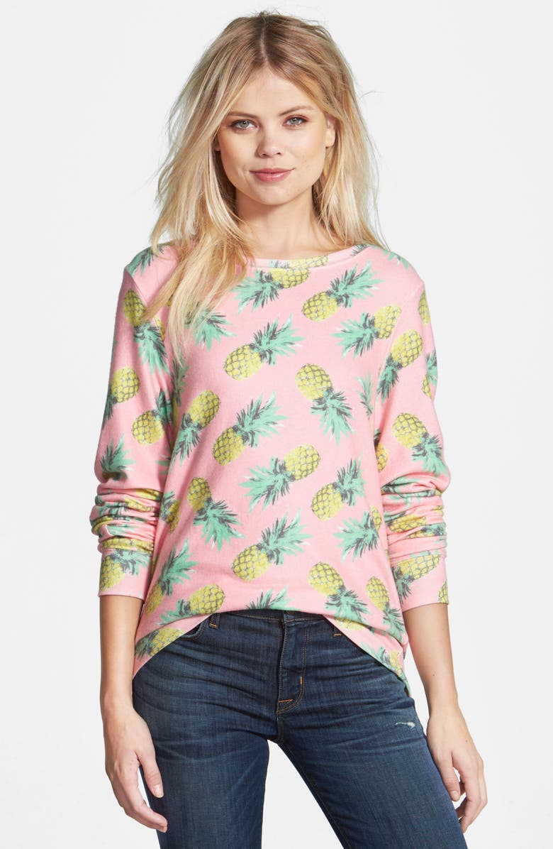 Wildfox 'Pineapple Palace' Sweatshirt, Alternate, color,