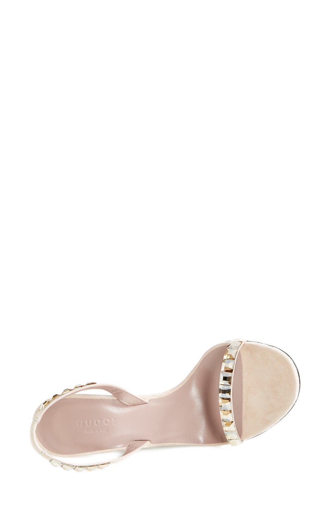 Gucci 'Mallory' Jeweled Sandal, Alternate, color, 