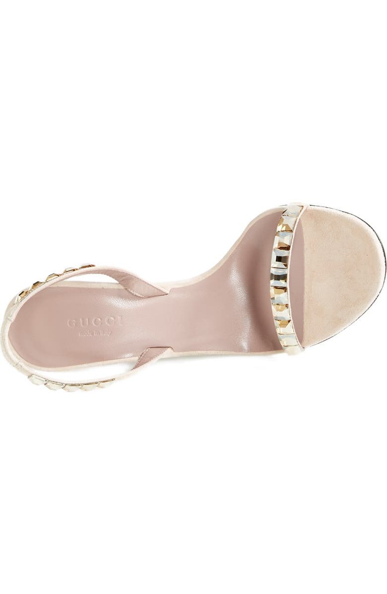Gucci 'Mallory' Jeweled Sandal, Alternate, color,