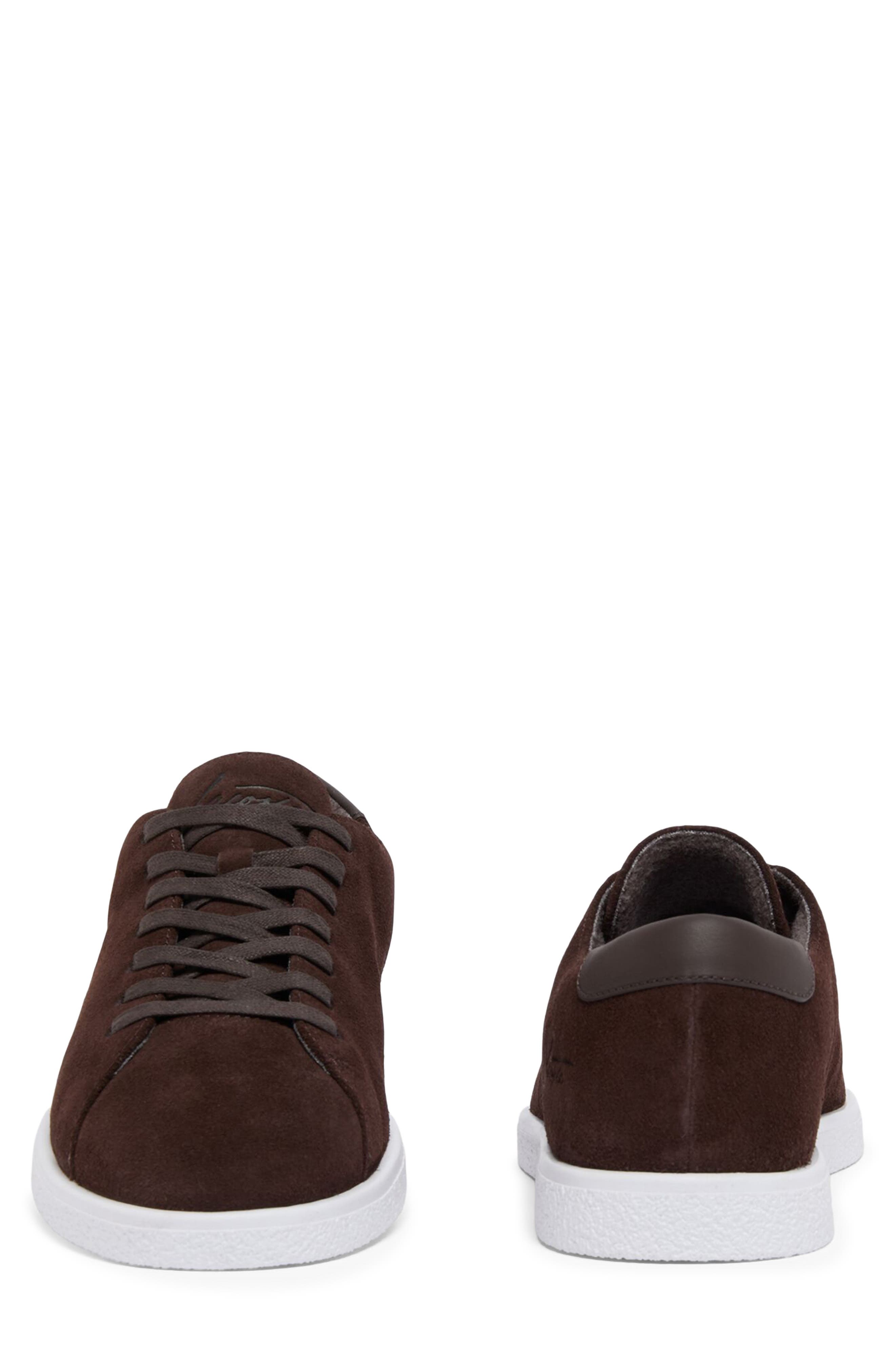 Linecourt Leather Sneaker, Alternate, color, DARK BROWN/ WHITE