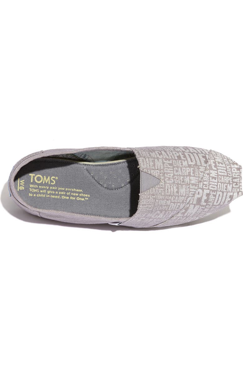 TOMS 'Classic - Carpe Diem' Canvas Slip-On, Alternate, color,