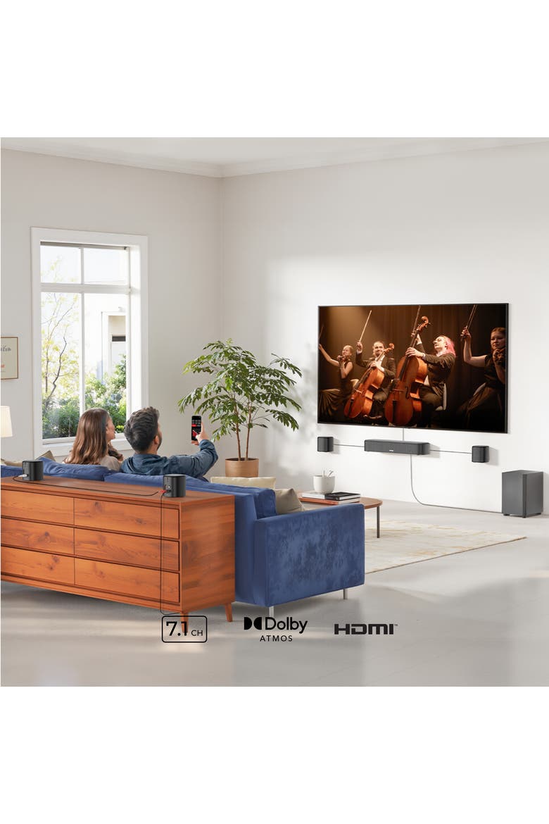 aura a60 7.1ch sound bar with dolby atmos, Alternate, color, Black
