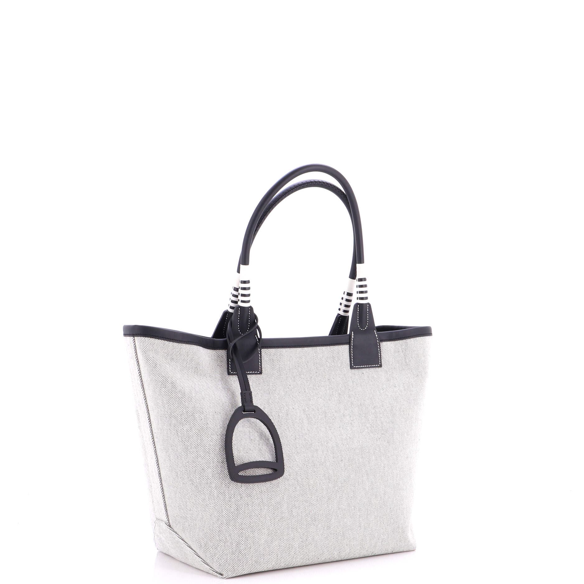 Sac Steeple Tote Toile with Leather 28, Alternate, color, Black