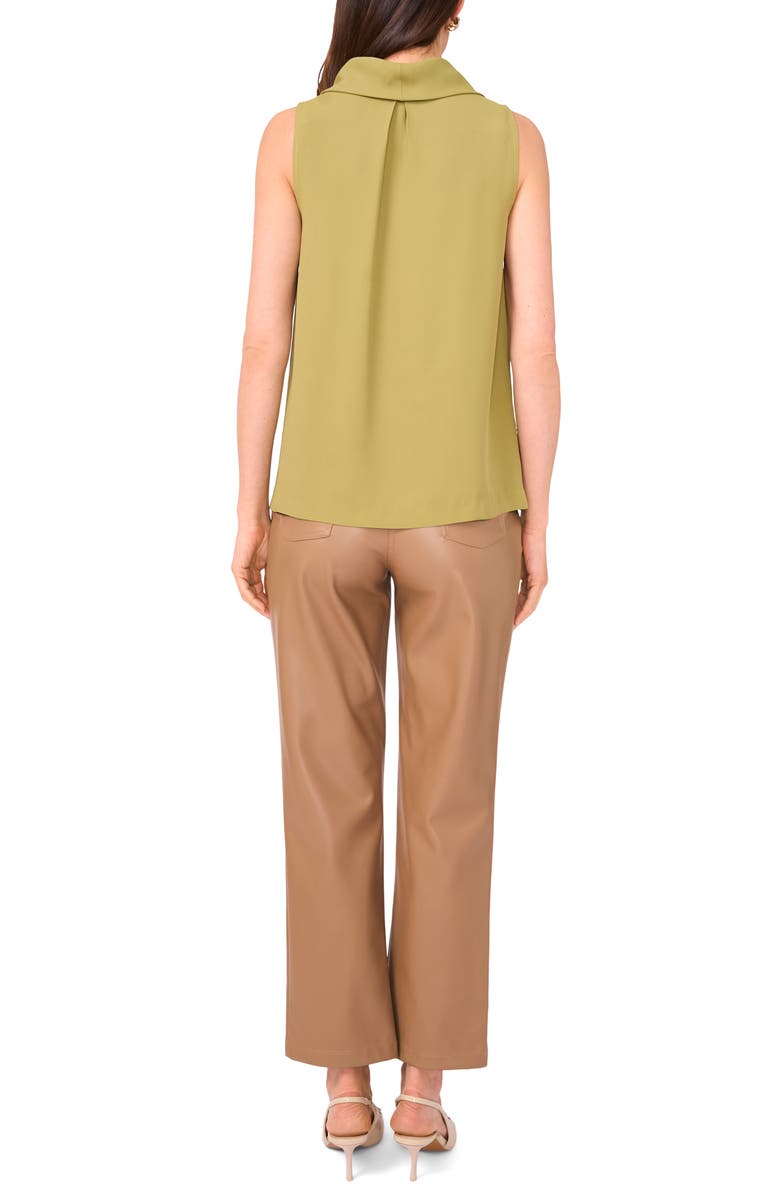 Vince Camuto Cowl Neck Sleeveless Blouse, Alternate, color, Moss Green