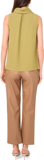 Cowl Neck Sleeveless Blouse