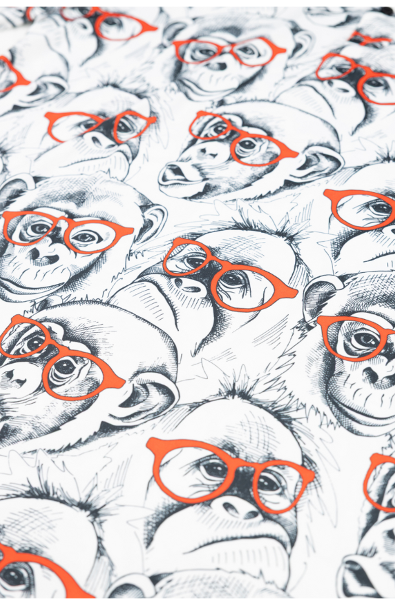 Baja Llama Dr. Yessir Monkey - Swingers Performance Polo, Alternate, color, White