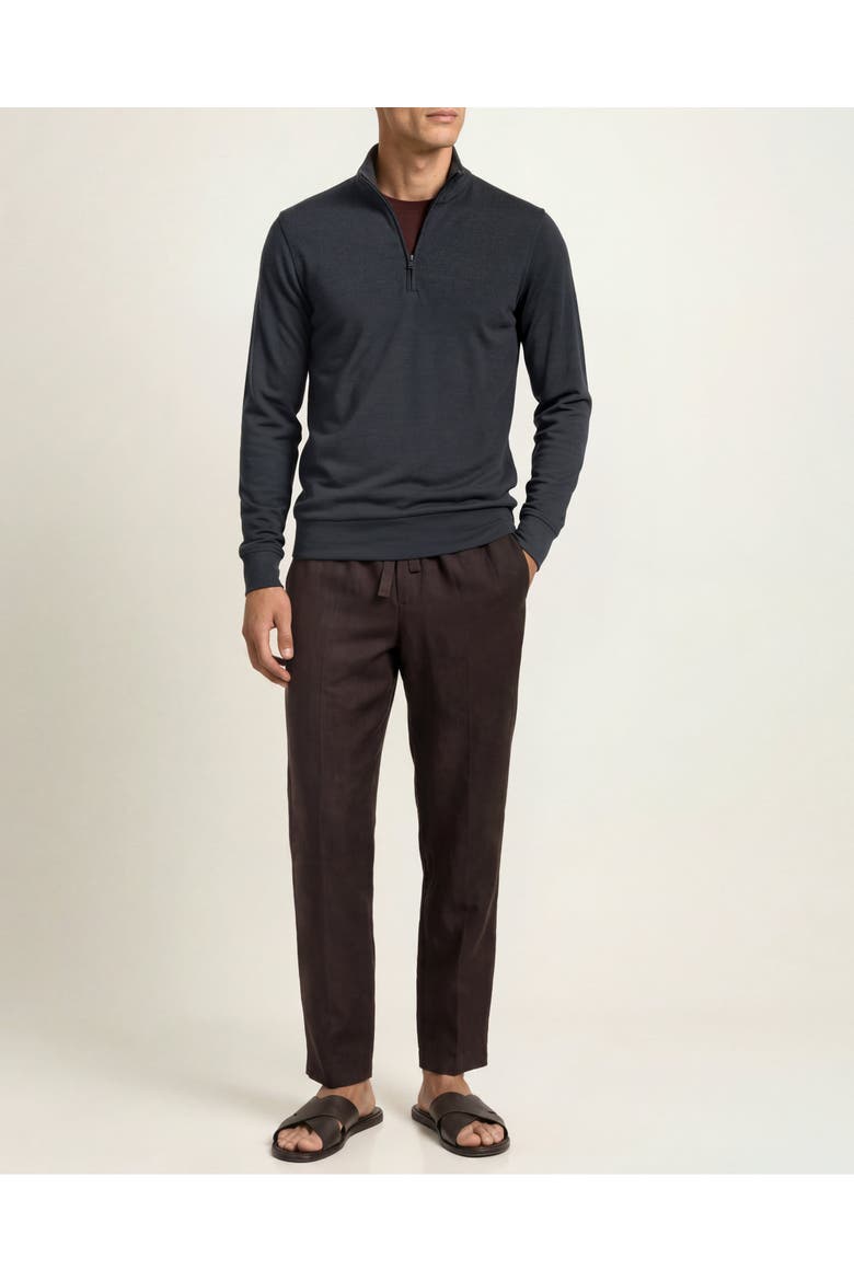 Isar Merino Classic Fit Funnel Neck Sweater, Main, color, PIETRA GREY