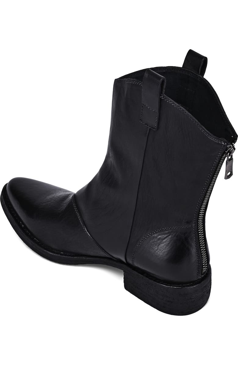 OLD TREND Vintage Genuine Leather Western Inspired Mid Shaft Boot, Alternate, color, Black