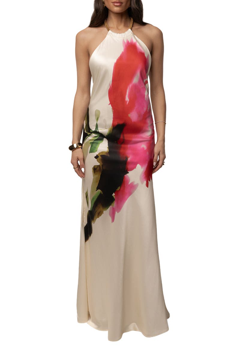 Print Audrey Maxi Dress, Main, color, Ivory