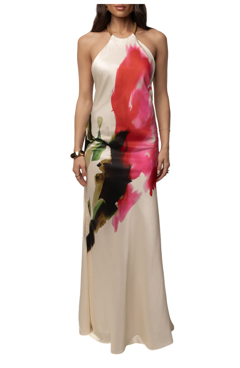 JLUXLABEL Print Audrey Maxi Dress, Main, color, Ivory