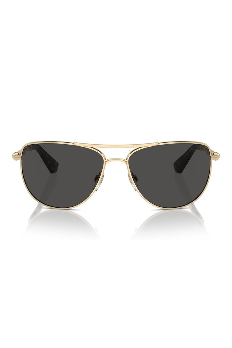60mm Pilot Sunglasses, Alternate, color, LT GOLD