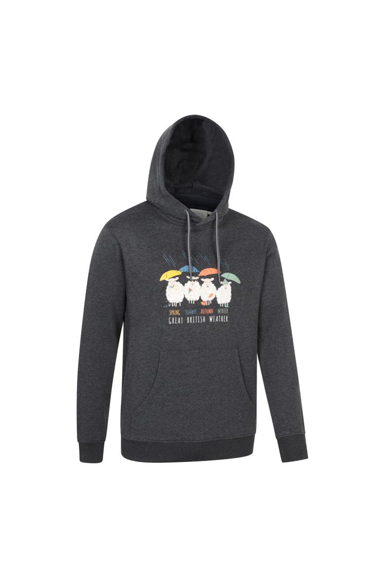 Great British Weather Overhead Hoodie, Alternate, color, Charcoal
