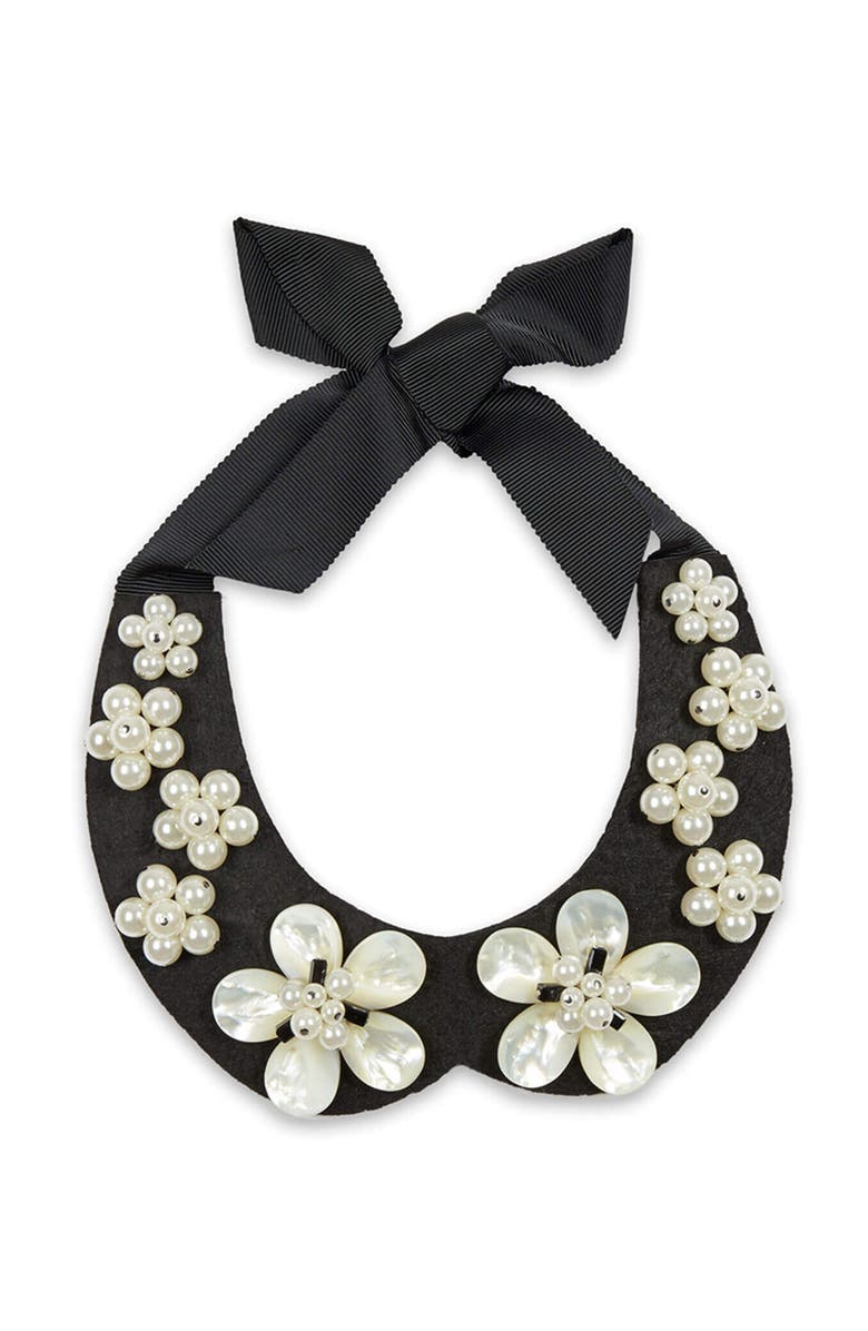 Anne Fontaine Fabric Collar, Alternate, color, Black/White